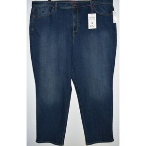Gloria‎ Vanderbilt Amanda 24W Blue Denim Stretch Jeans 5-Pocket Comfortable NEW